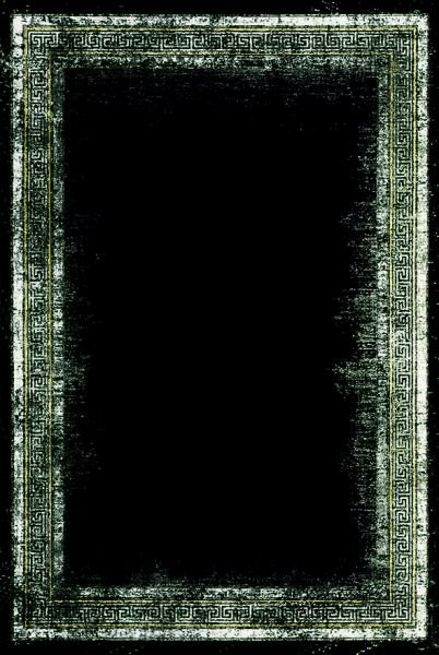 Drom Kaymaz Tabanlı Yıkanabilir Siyah Çerçeveli Modern Halı