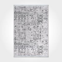 Crea Halı Vena Koleksiyonu 8015S Dokuma Kaymaz Tabanlı Modern Halı Gri My Crea Home 80x200
