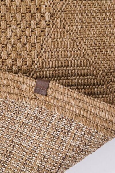 Boho 01 Naturel Oval Jüt Halı Yolluk Jüt Taban Jüt Kilim Hasır Halı Otantik Bohem Halı