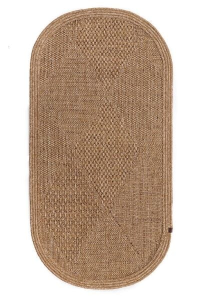 Boho 01 Naturel Oval Jüt Halı Yolluk Jüt Taban Jüt Kilim Hasır Halı Otantik Bohem Halı