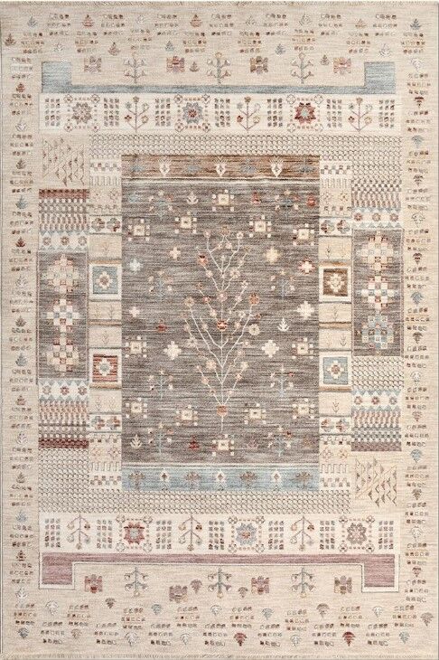Crea Halı Armoni AA02 Vintage Eskitme Desen Yumuşak Tuşeli Etnik Dokuma Taban Etnik Salon Oturma Odası Halısı My Crea Home
