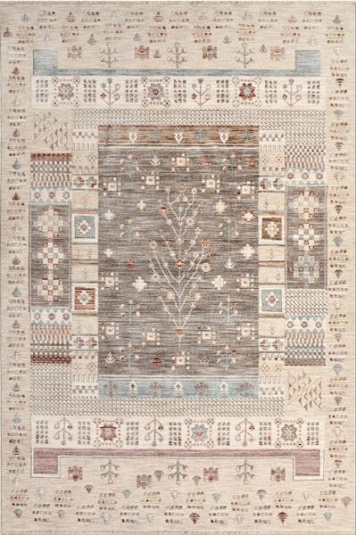 Crea Halı Armoni AA02 Vintage Eskitme Desen Yumuşak Tuşeli Etnik Dokuma Taban Etnik Salon Oturma Odası Halısı My Crea Home