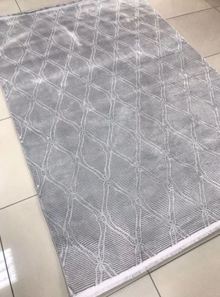 Merinos Recycle Koleksiyonu 37406 096 Gri Modern Dokuma Salon Mutfak Halısı Yolluk
