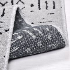 Crea Halı Vena Koleksiyonu 8015S Dokuma Kaymaz Tabanlı Modern Halı Gri My Crea Home 120x180