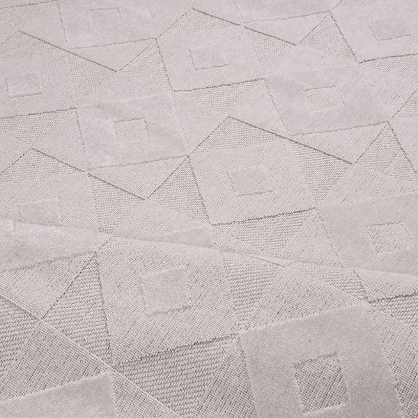 Crea  Halı Zara ZT06 Krem Kabartmalı Salon Oturma Odası Halısı Yolluk Koridor Mutfak Halısı Modern Halı