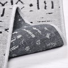 Crea Halı Vena Koleksiyonu 8015S Dokuma Kaymaz Tabanlı Modern Halı Gri My Crea Home 200x290