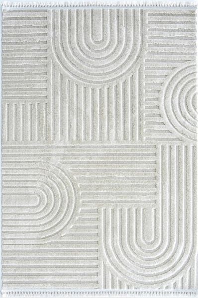 Halımax Vendi 2213 Krem Hav Toz Vermez Kabartmalı Modern Salon Halısı