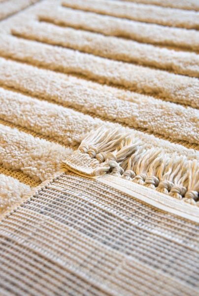 Halımax Vendi 2213 Krem Hav Toz Vermez Kabartmalı Modern Salon Halısı