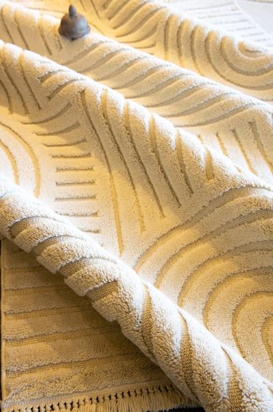 Halımax Vendi 2213 Krem Hav Toz Vermez Kabartmalı Modern Salon Halısı