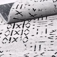 Crea Halı Vena Koleksiyonu 8015S Dokuma Kaymaz Tabanlı Modern Halı Gri My Crea Home 200x290