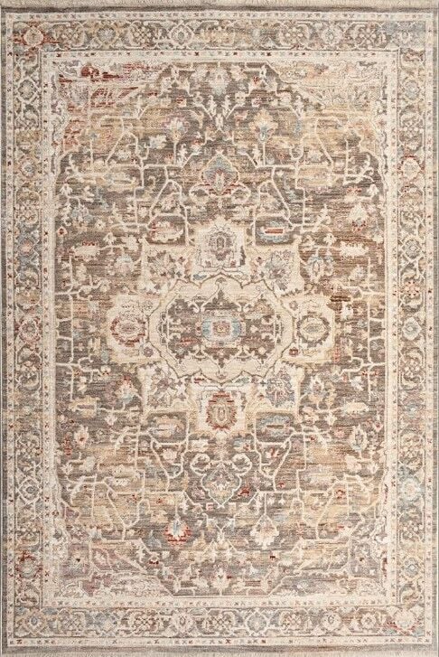 Crea Halı Armoni AA03 Vintage Eskitme Desen Yumuşak Tuşeli Etnik Dokuma Taban Etnik Salon Oturma Odası Halısı My Crea Home