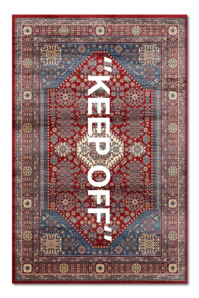 Drom Dokuma Taban Makinede Yıkanabilen Kilim Kaymaz Şönil İran Halısı Keep Off Yazılı Halı