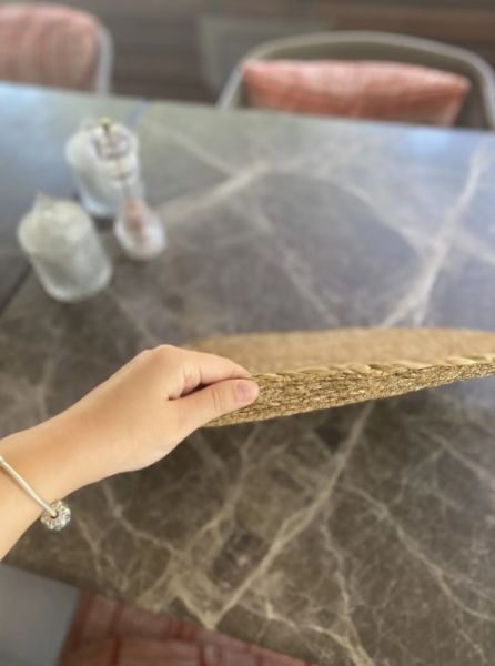 Halımax Tekli Hasır Amerikan Servis Bambu Oval Örme Supla Tekli 1 adet 30x45 cm
