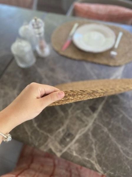 Halımax Dörtlü Hasır Amerikan Servis Bambu Oval Örme Supla 4'lü 30x45cm