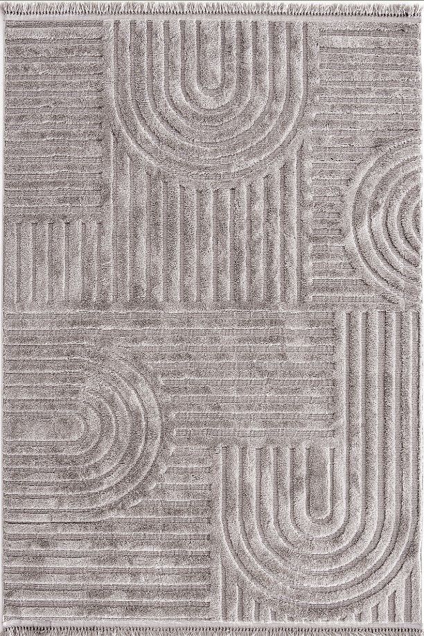 Halımax Vendi 2212 Gri Hav Toz Vermez Kabartmalı Modern Salon Halısı