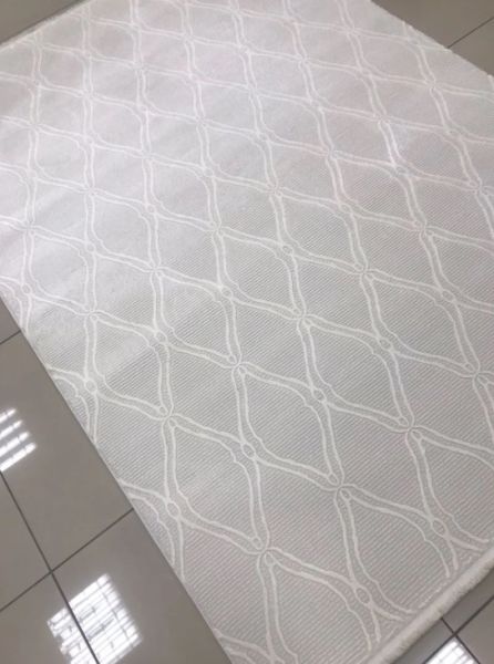 Merinos Recycle Koleksiyonu 37406 061 Beyaz Modern Dokuma Salon Mutfak Halısı Yolluk