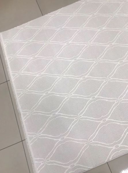 Merinos Recycle Koleksiyonu 37406 061 Beyaz Modern Dokuma Salon Mutfak Halısı Yolluk