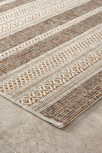 Seyran Halı 2553 Terra Yazlık Hav Toz Vermez Yolluk Sisal Dokuma Etnik Oturma Odası Salon Balkon Halısı