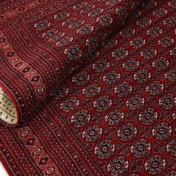 Crea Halı Truva TR06 Afgan Desen Bordo Kırmızı Etnik Modern Halı My Crea Home