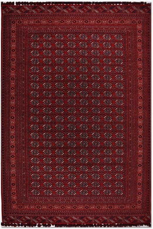 Crea Halı Truva TR06 Afgan Desen Bordo Kırmızı Etnik Modern Halı My Crea Home