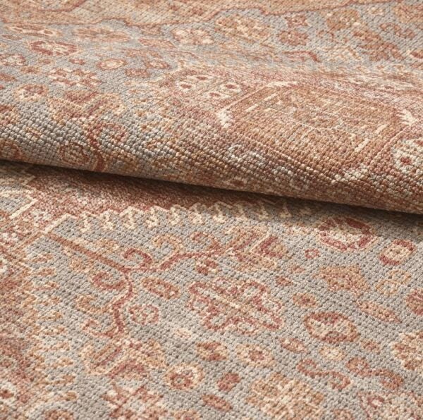 Crea Halı Kaizen ON05 %100 Pamuk Bej Krem Vintage Dokuma Dekoratif Salon Halısı