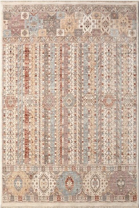 Crea Halı Armoni AA05 Vintage Eskitme Desen Yumuşak Tuşeli Etnik Dokuma Taban Etnik Salon Oturma Odası Halısı My Crea Home