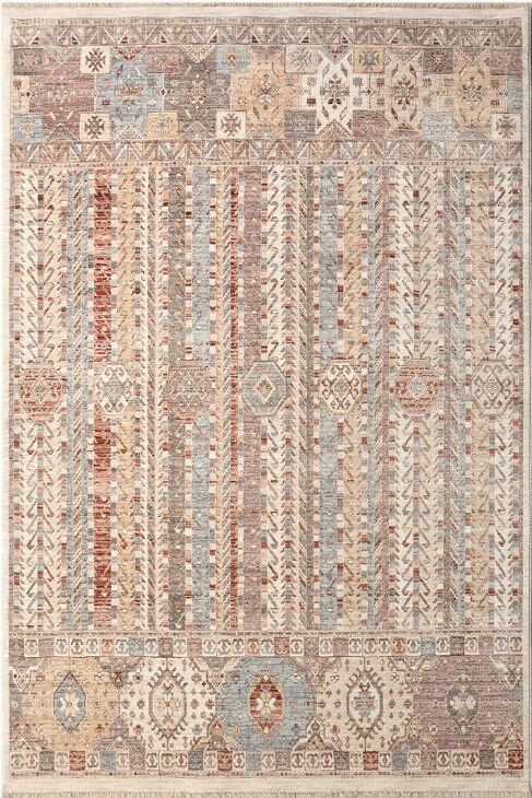 Crea Halı Armoni AA05 Vintage Eskitme Desen Yumuşak Tuşeli Etnik Dokuma Taban Etnik Salon Oturma Odası Halısı My Crea Home