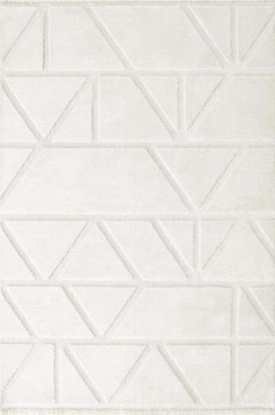 Halımax Vendi 2211 Krem Hav Toz Vermez Kabartmalı Modern Salon Halısı