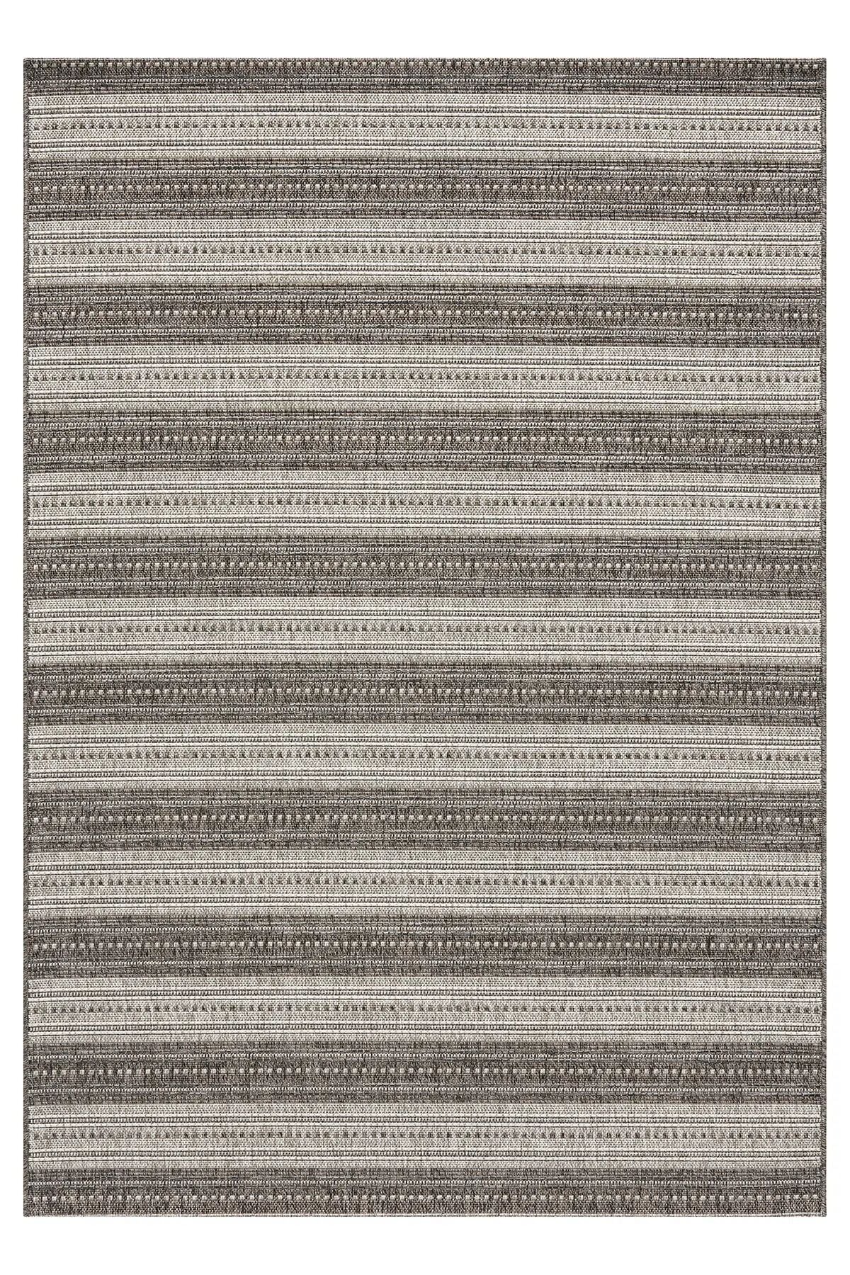 Seyran Halı 2552 Antrasit Yazlık Hav Toz Vermez Yolluk Sisal Dokuma Etnik Oturma Odası Salon Balkon Halısı