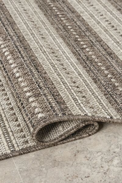Seyran Halı 2552 Antrasit Yazlık Hav Toz Vermez Yolluk Sisal Dokuma Etnik Oturma Odası Salon Balkon Halısı