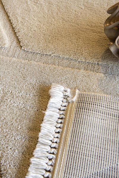 Halımax Vendi 2211 Krem Hav Toz Vermez Kabartmalı Modern Salon Halısı