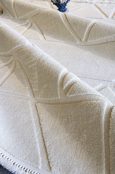 Halımax Vendi 2211 Krem Hav Toz Vermez Kabartmalı Modern Salon Halısı