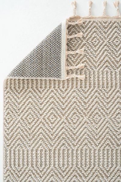 Eko Halı Soho SH 01 Beige Hav Toz Vermez Modern Bukle Makine Halısı Yolluk Bej Mutfak Halısı