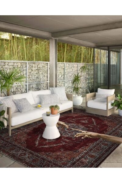 Drom Dokuma Taban Makinede Yıkanabilen Kilim Kaymaz Şönil Vintage Dekoratif Halı