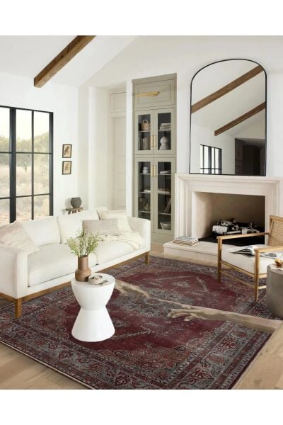 Drom Dokuma Taban Makinede Yıkanabilen Kilim Kaymaz Şönil Vintage Dekoratif Halı