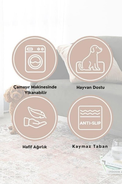 Leopar Desenli Yıkanabilir Kaymaz Post Halı Makinede Yıkanabilen Dikdörtgen Suni Kürk Peluş