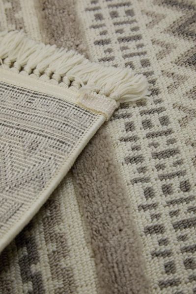 Halımax Vendi 2207 Gri Hav Toz Vermez Kabartmalı Modern Salon Halısı