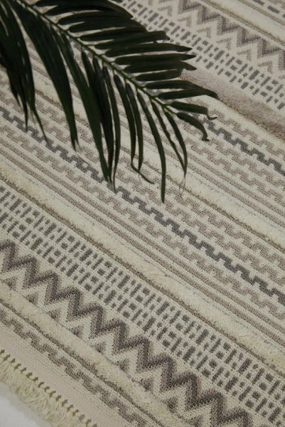 Halımax Vendi 2207 Gri Hav Toz Vermez Kabartmalı Modern Salon Halısı