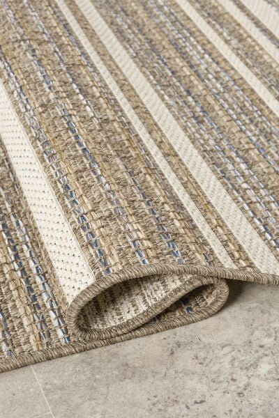 Seyran Halı 2551 Mavi Yazlık Hav Toz Vermez Yolluk Sisal Dokuma Etnik Oturma Odası Salon Balkon Halısı