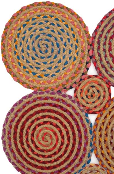 Milda 03 Multi Jüt Hasırlı El Örgüsü Çift Taraflı Kilim Dikdörtgen Jüt Halı