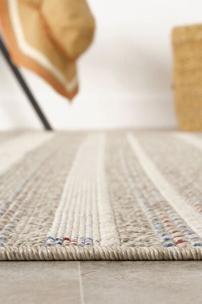 Seyran Halı  2550 Bordo Yazlık Hav Toz Vermez Yolluk Sisal Dokuma Etnik Oturma Odası Salon Balkon Halısı