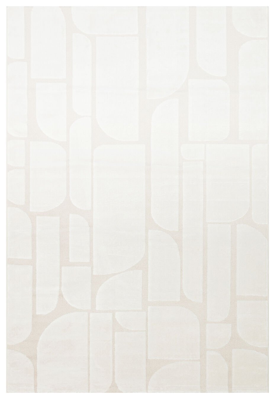 Eko Halı Adel ADL 04 Cream Yüksek Alçak Oymalı Dokuya Sahip Özel Yumuşak Tuşeli Modern Hav Vermeyen Sıkı Dokuma Makine Halısı