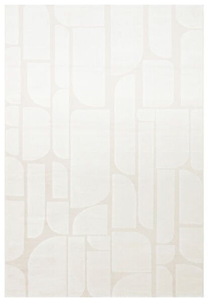 Eko Halı Adel ADL 04 Cream Yüksek Alçak Oymalı Dokuya Sahip Özel Yumuşak Tuşeli Modern Hav Vermeyen Sıkı Dokuma Makine Halısı