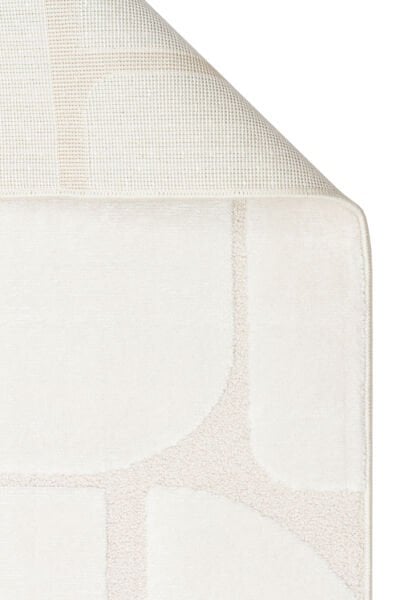 Eko Halı Adel ADL 04 Cream Yüksek Alçak Oymalı Dokuya Sahip Özel Yumuşak Tuşeli Modern Hav Vermeyen Sıkı Dokuma Makine Halısı