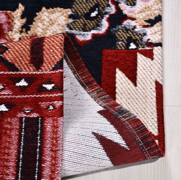 Crea Halı Truva TR14 Afgan Desen Bordo Kırmızı Etnik Modern Halı My Crea Home