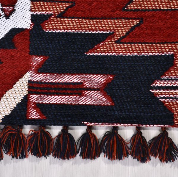 Crea Halı Truva TR14 Afgan Desen Bordo Kırmızı Etnik Modern Halı My Crea Home