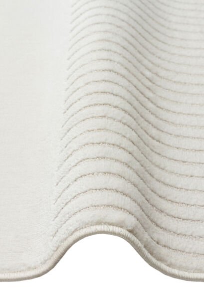 Eko Halı Adel ADL 03 Cream Yüksek Alçak Oymalı Dokuya Sahip Özel Yumuşak Tuşeli Modern Hav Vermeyen Sıkı Dokuma Makine Halısı