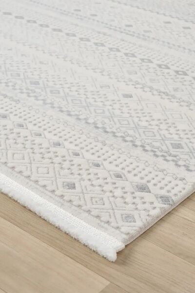 Seyran Halı Ahlat 7050 Gri Modern Akrilik Salon Halısı Yolluk Oturma Odası Akrilik Halı