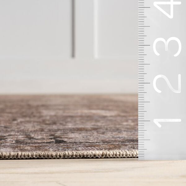 Atelier 501 Brown Taupe Eskitme Vintage Halı Etnik Dokuma Otantik Yıkanabilir Salon Mutfak Yatak Odası Koridor Halısı