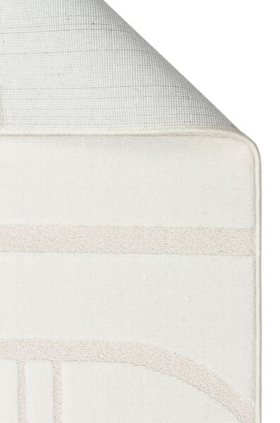 Eko Halı Adel ADL 02 Cream Yüksek Alçak Oymalı Dokuya Sahip Özel Yumuşak Tuşeli Modern Hav Vermeyen Sıkı Dokuma Makine Halısı